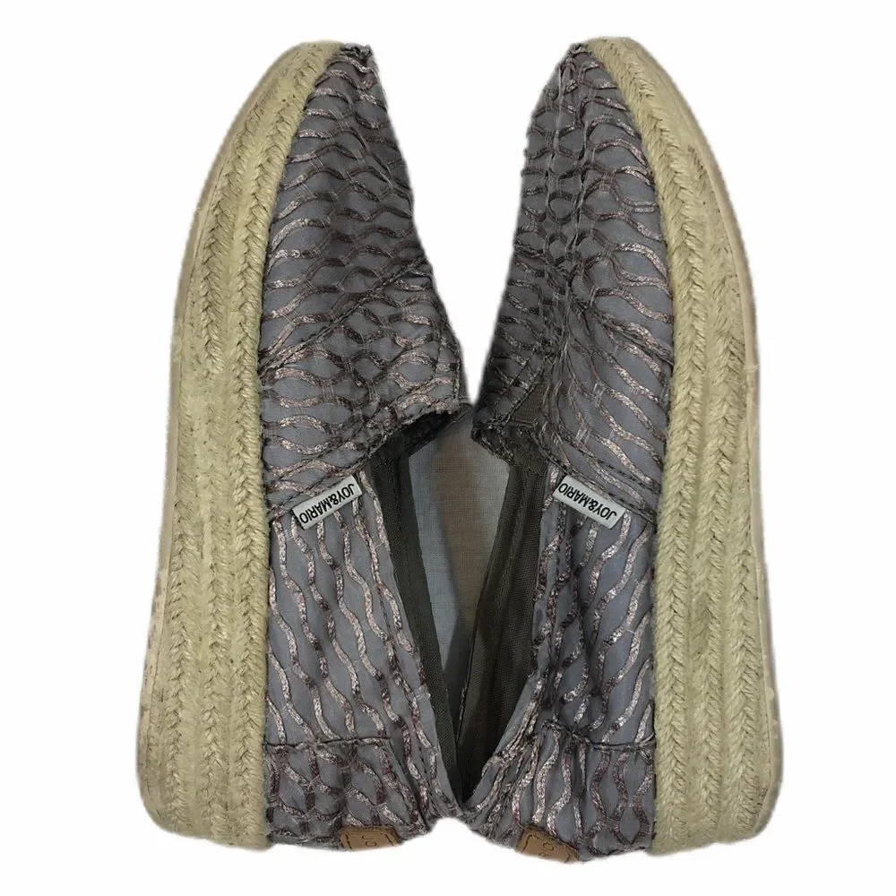 Joy and‎ Mario Metallic Espadrilles Size 7W